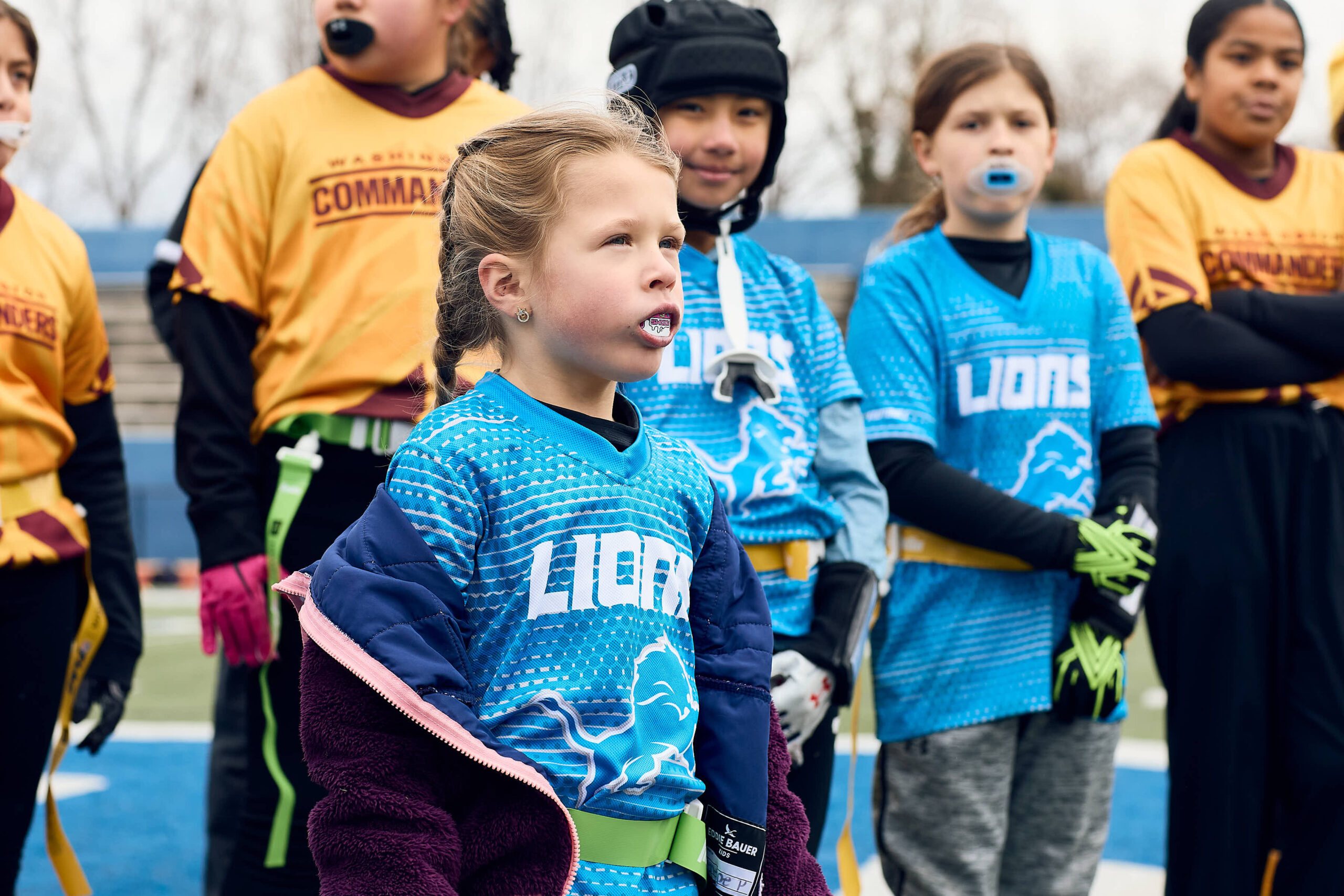 Girls flag football league in Mooresville NC with GirlPower Carolinas