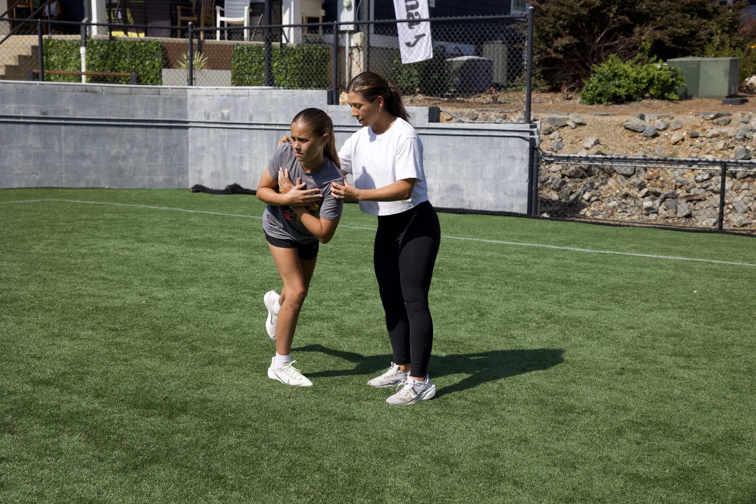 Girls flag football training with GirlPower Carolinas in Charlotte NC