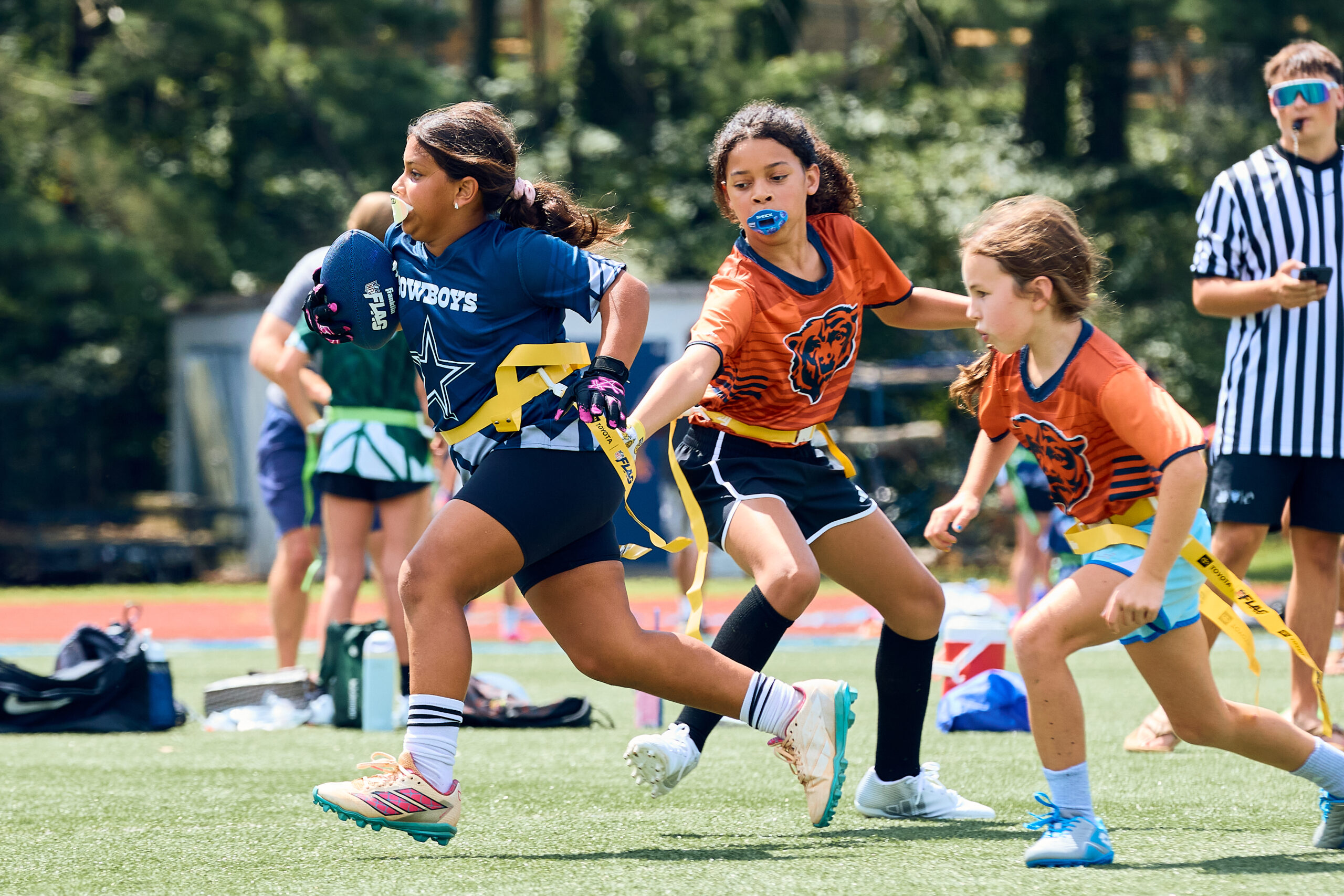 GirlPower Carolinas girls flag football athletes in Fort Mill