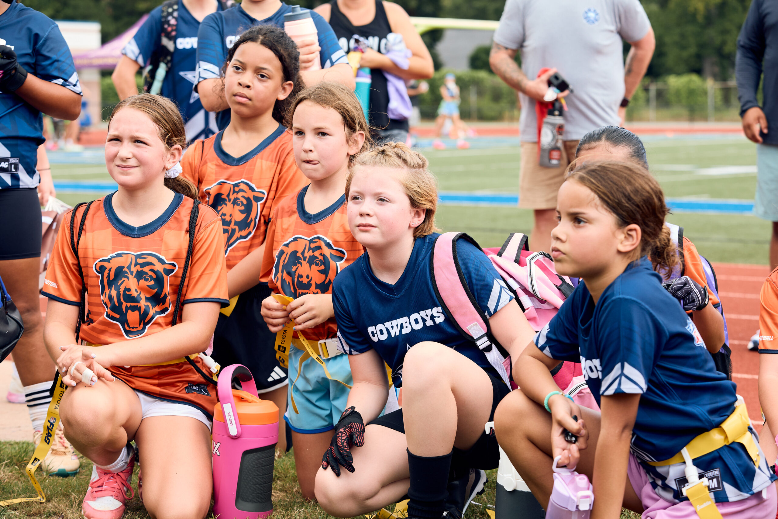 GirlPower Carolinas girls flag football athletes competing in Fort Mill